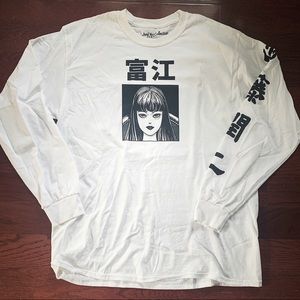 never worn Junji Ito Collection Tomie white long sleeve shirt